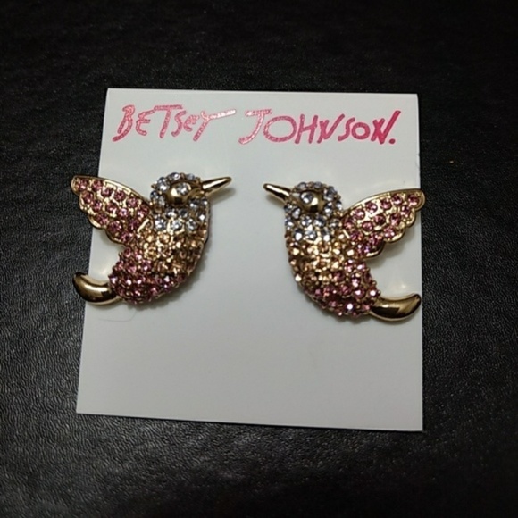 Betsey Johnson Jewelry - *Sale* Betsey Johnson rhinestone bird earrings